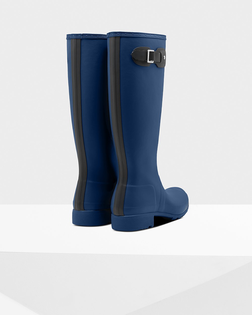 Womens Tall Rain Boots - Hunter Original Tour Foldable (26BADTLSF) - Navy